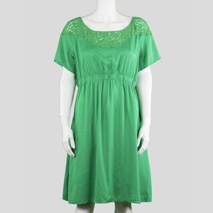 kelly green maternity dress Women Solid Green V-Neck Acrylic Long Sleeves Straight Hem Knitted Bodycon  Midi Sweater Dress main image 1